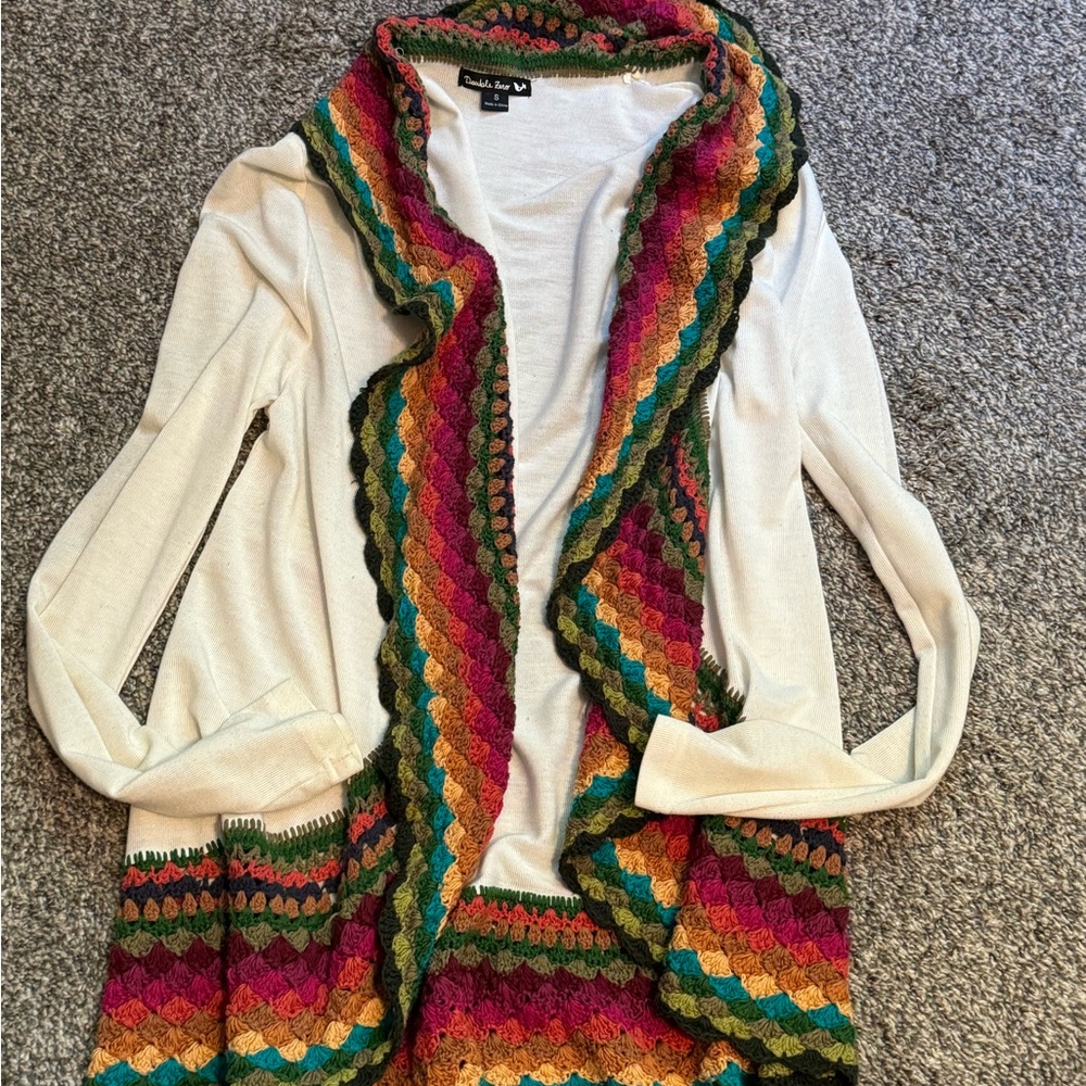 Anthropologie Multicolor Open Front Cardigan